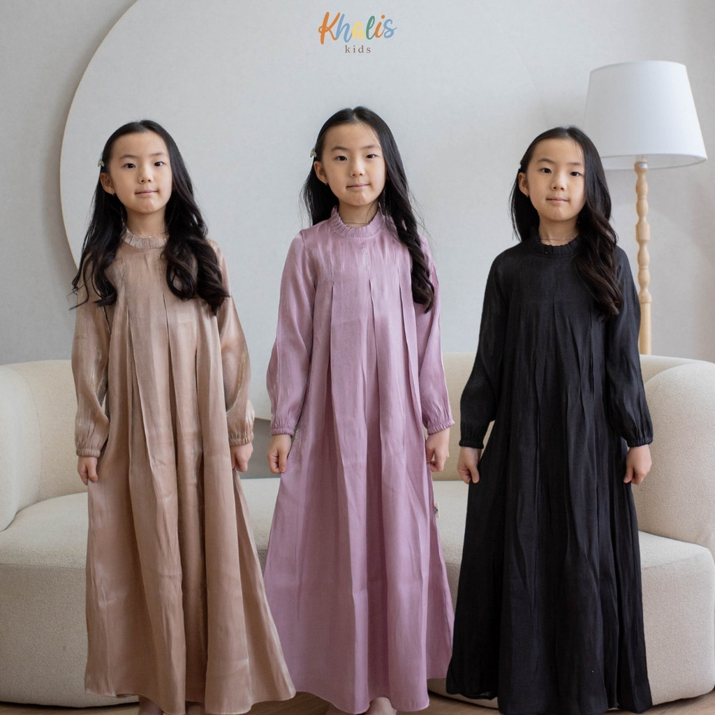 [Khalis Kids] Amira Dress Gamis / Baju Dress Gamis Anak Perempuan 1-8 Tahun