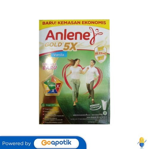 

Anlene Gold 5x Rasa Vanila 170 Gram Box