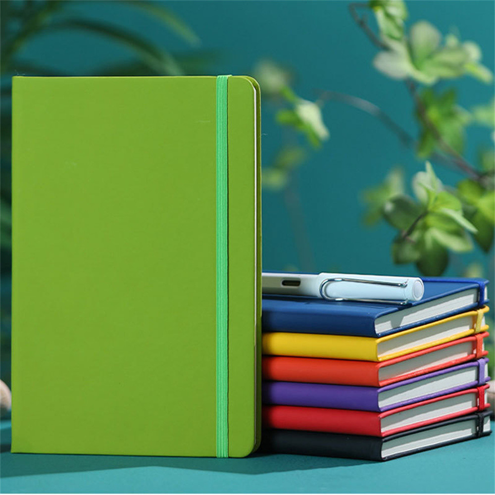 

New A5 Notebook PU Cover Business Office Note Book Horizontal Line Inside Page Diary Notepad Student Stationery School Supplies