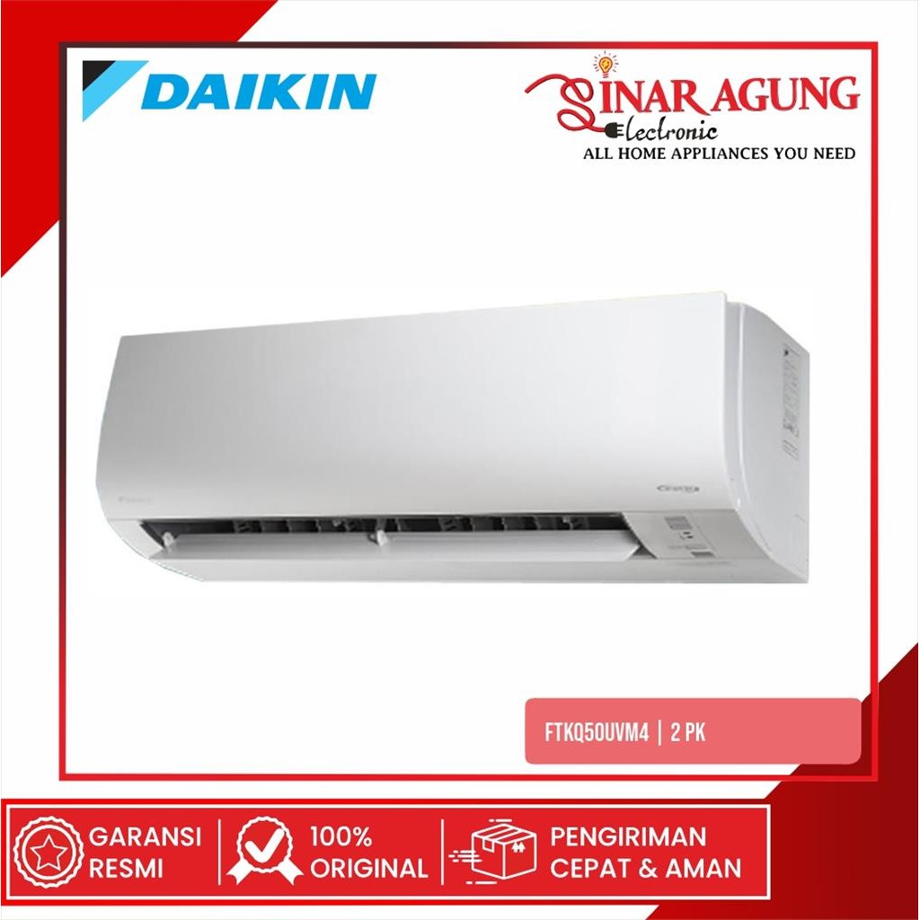 DAIKIN FTKQ50UVM / FTKQ-50UVM AC SPLIT INVERTER 2 PK - GARANSI RESMI