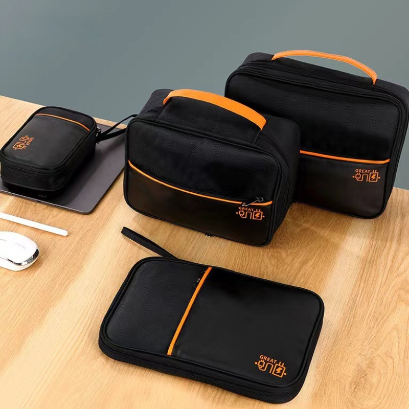 Portable Data Cable Storage Bag Digital USB Charger Earphone Wire Power Bank Organizer Box Travel Ki
