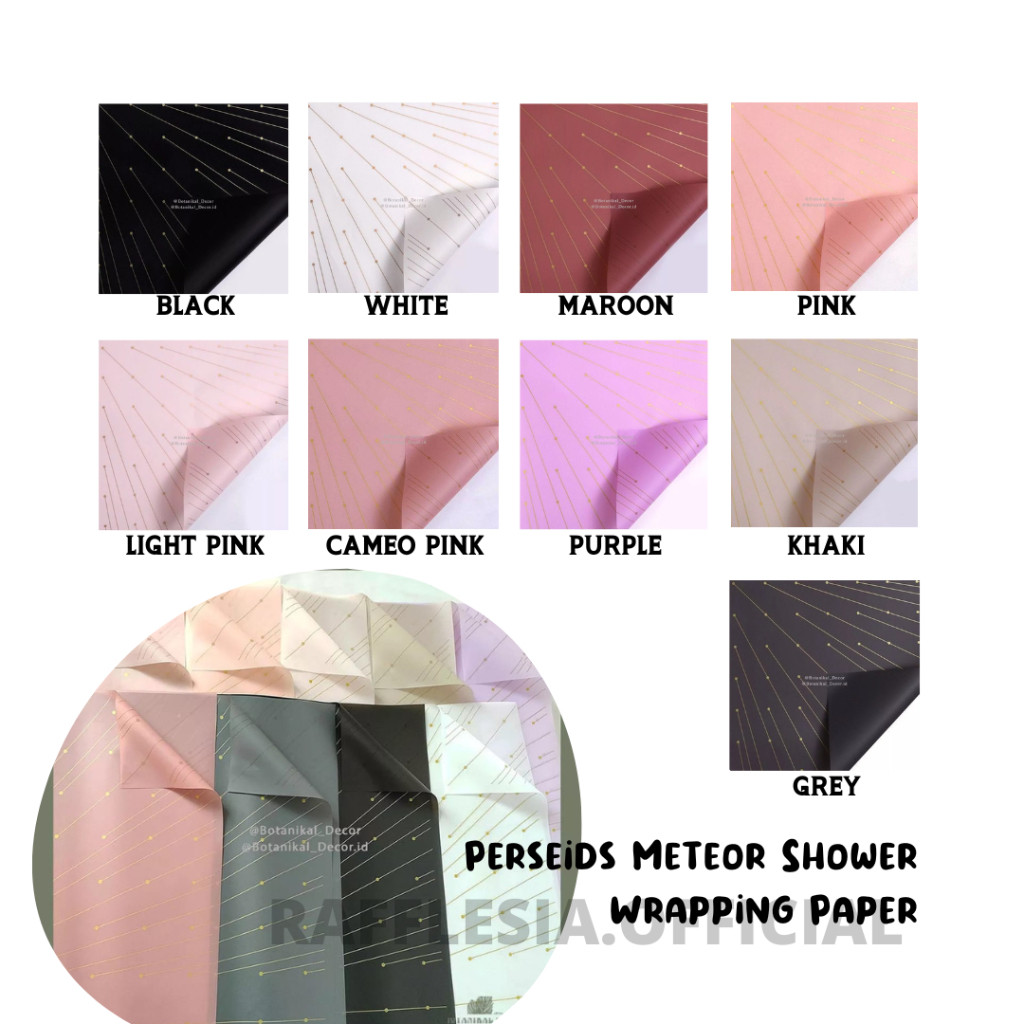 

Perseids Meteor Shower Wrapping Paper Kertas Buket Flower Wrapping Waterproof Paper Bunga Wrapping Cellophane Ketras Florist Material