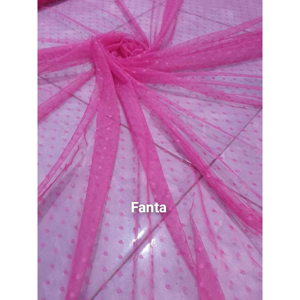 Kain Tile Dot / Bahan Tulle Polkadot / Cocok Untuk Dress,Gaun,dll / TERMURAH