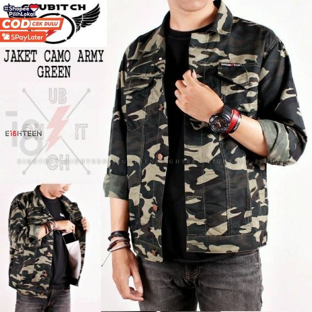 [TERMURAH] JAKET PARKA PRIA SEMI PARKA CAMO GHUBITCH ORIGINAL PARKA KEREN PRIA LORENG / ARMY CAMO