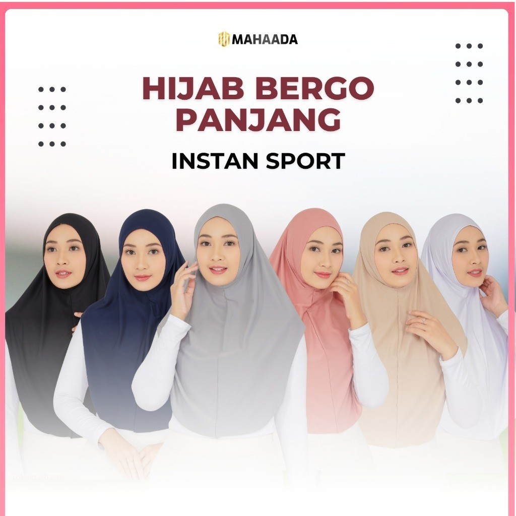 HIJAB BERGO PANJANG - INSTAN SPORT Spesialis Bergo Sport  Zahmira
