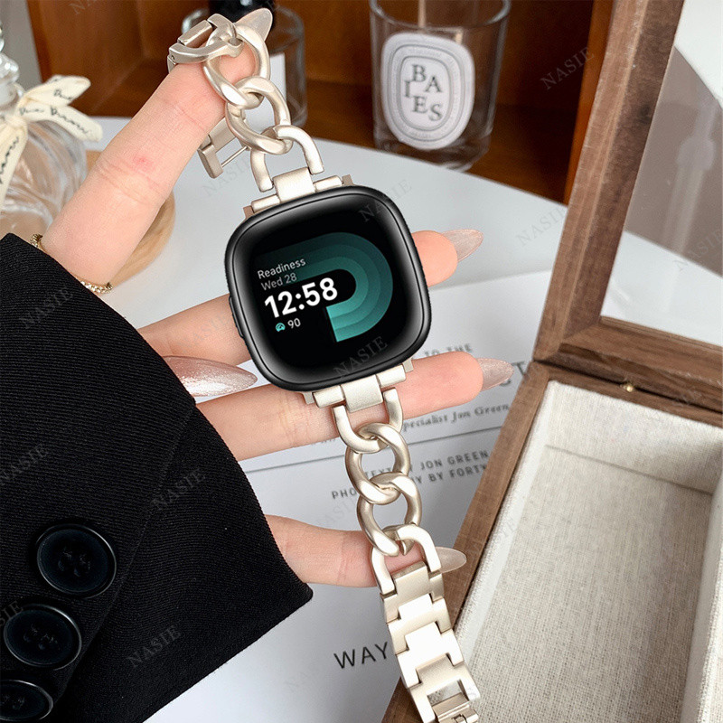 Metal Strap For Fitbit Versa 1/Versa 2/versa 3/Versa 4 Band Luxury Bracelet Wristband For Fitbit Ver