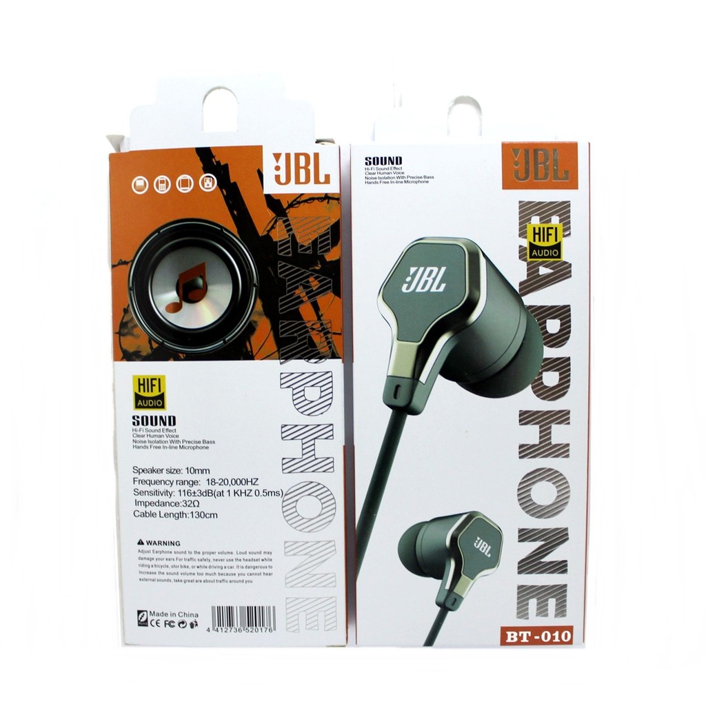 EARPHONE HANDFREE HEADSET MEGA BASS JBL BT-010