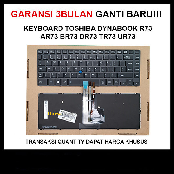 Keyboard Toshiba Dynabook R73A R73B R73D R73T Backlite .