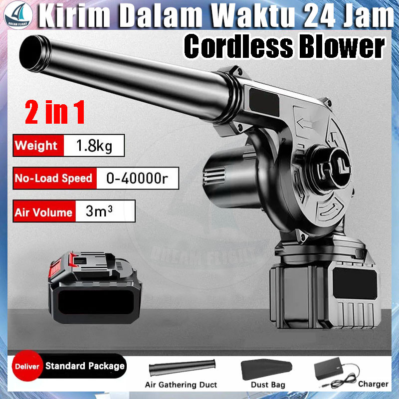 【Barang Spot】2 IN 1 Mesin Blower Tangan Baterai Cordless 998V menghisap Blower Keong Mesin Blower Ta