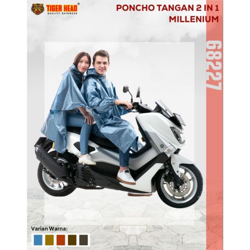 Jas Hujan Ponco 2 in 1 Tiger Head 68227 / 100% ORIGINAL - BOSSJH