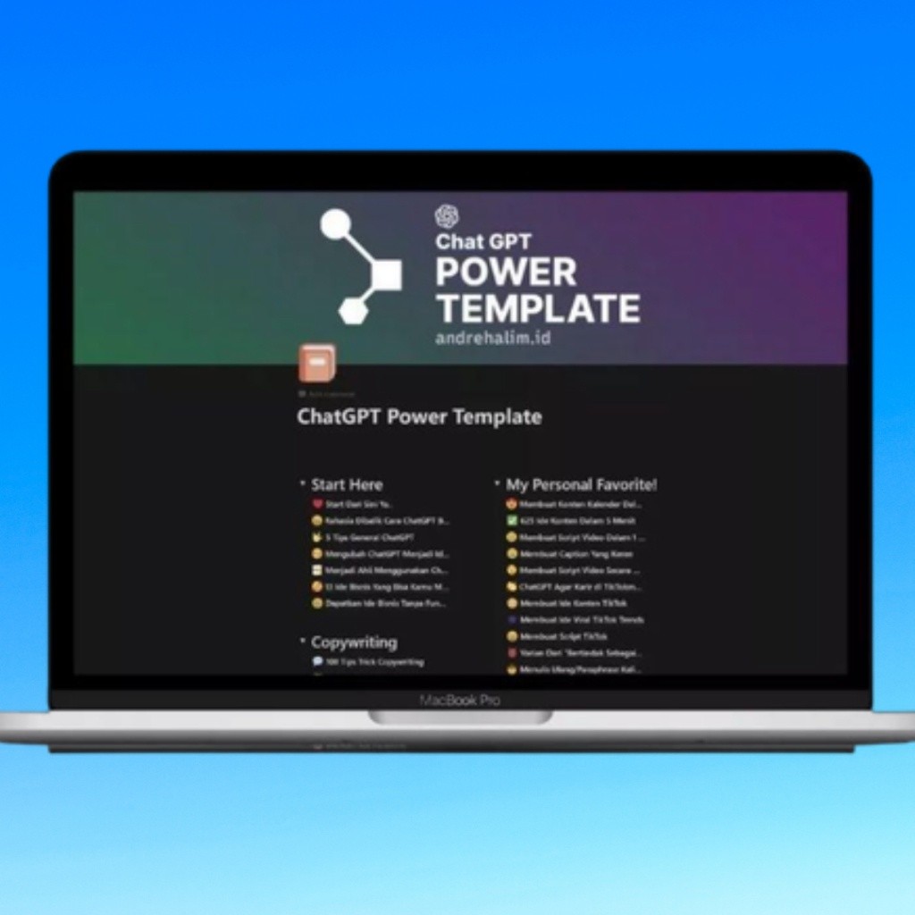 

[G02] Jual Chat GPT Power Template | Mantra ChatGPT Copywritting Penulisan 1opy
