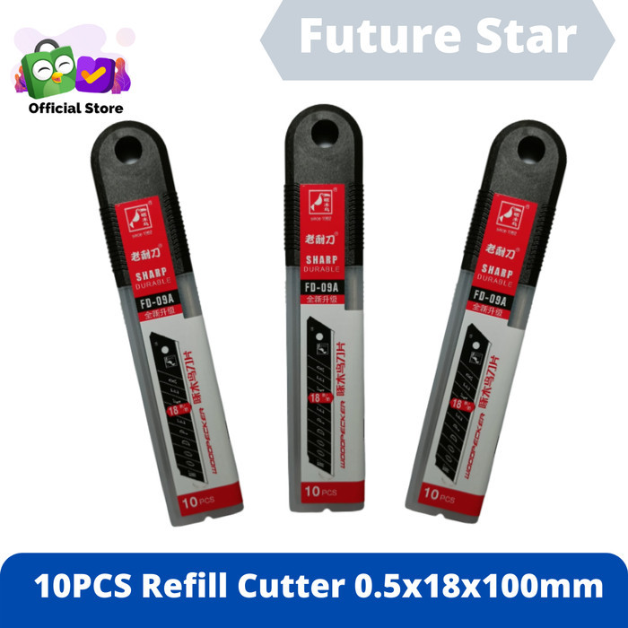 

10Pcs Isi Cutter Ukuran 0.5*18*100mm Refill Cutter Murah Tajam