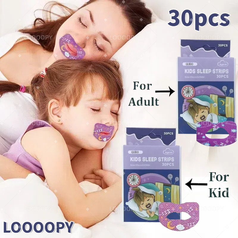 30PCS Stiker Mulut Tidur Malam/Sticker Bibir Untuk Tidur Mendengkur Mengurangi Pita Mulut Plester An