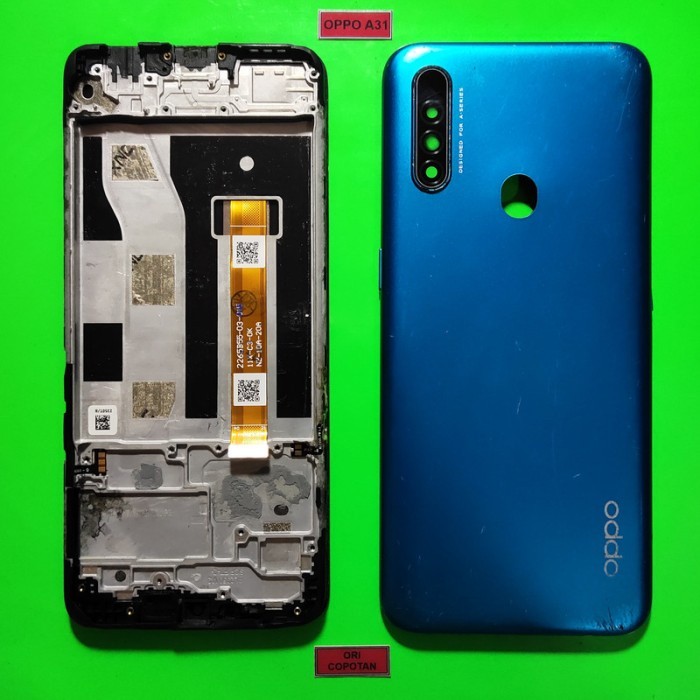 ASLI ORIGINAL COPOTAN FRAME PAPAN LCD FULLSET PLUS BACKDOOR OPPO A31 ORIGINAL COPOTAN