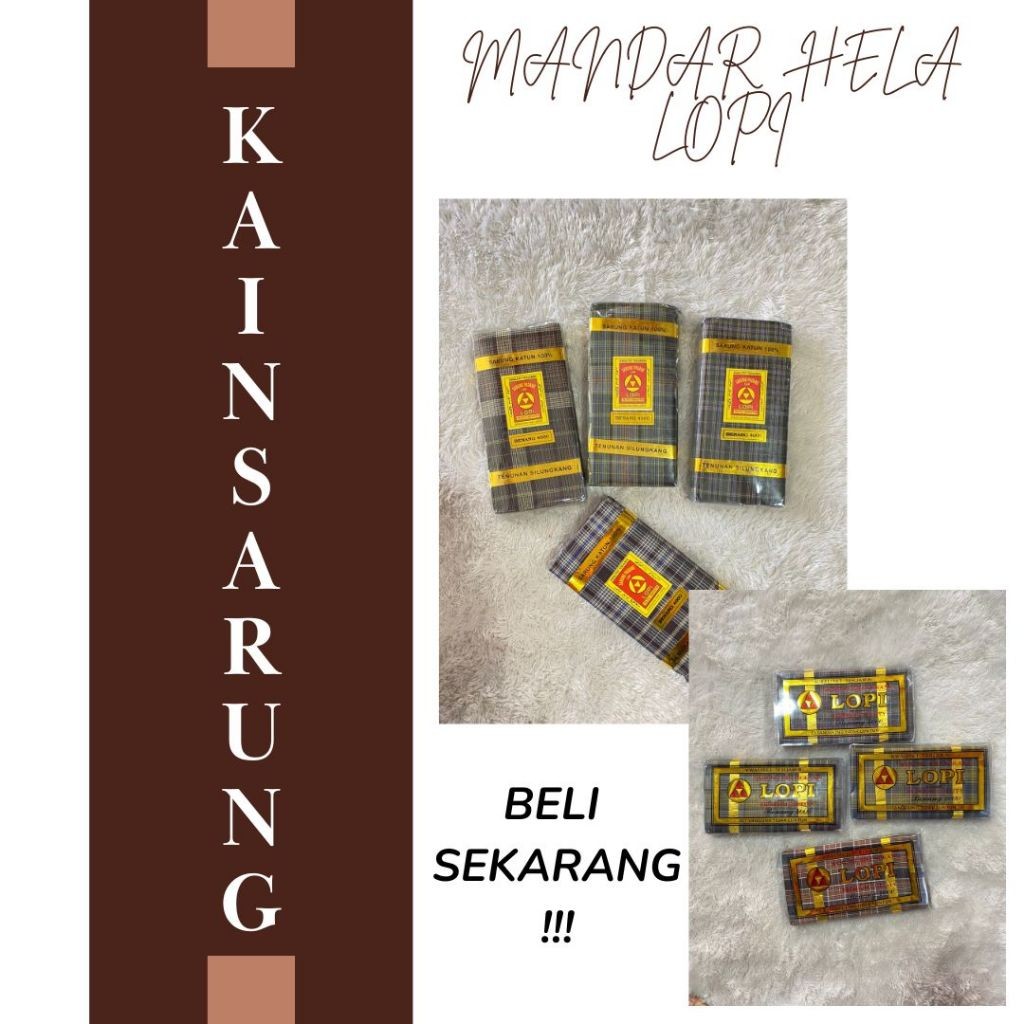 Sarung Pengantin Mandar Hela Lopi Benang 4000 - Sarung Hela Lopi Original / M A