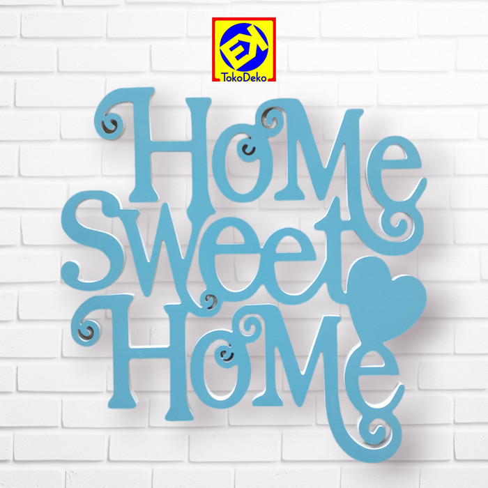 Dekorasi Rumah Hiasan Dinding Tulisan Timbul Home Sweet Home - Hitam