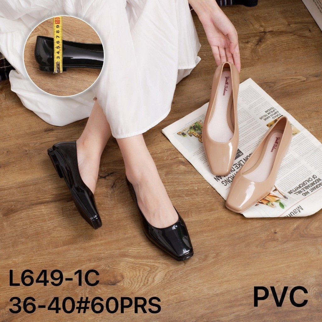 Flatshoes Wanita Jelly Sepatu Kantor Wanita Balance L649-1C