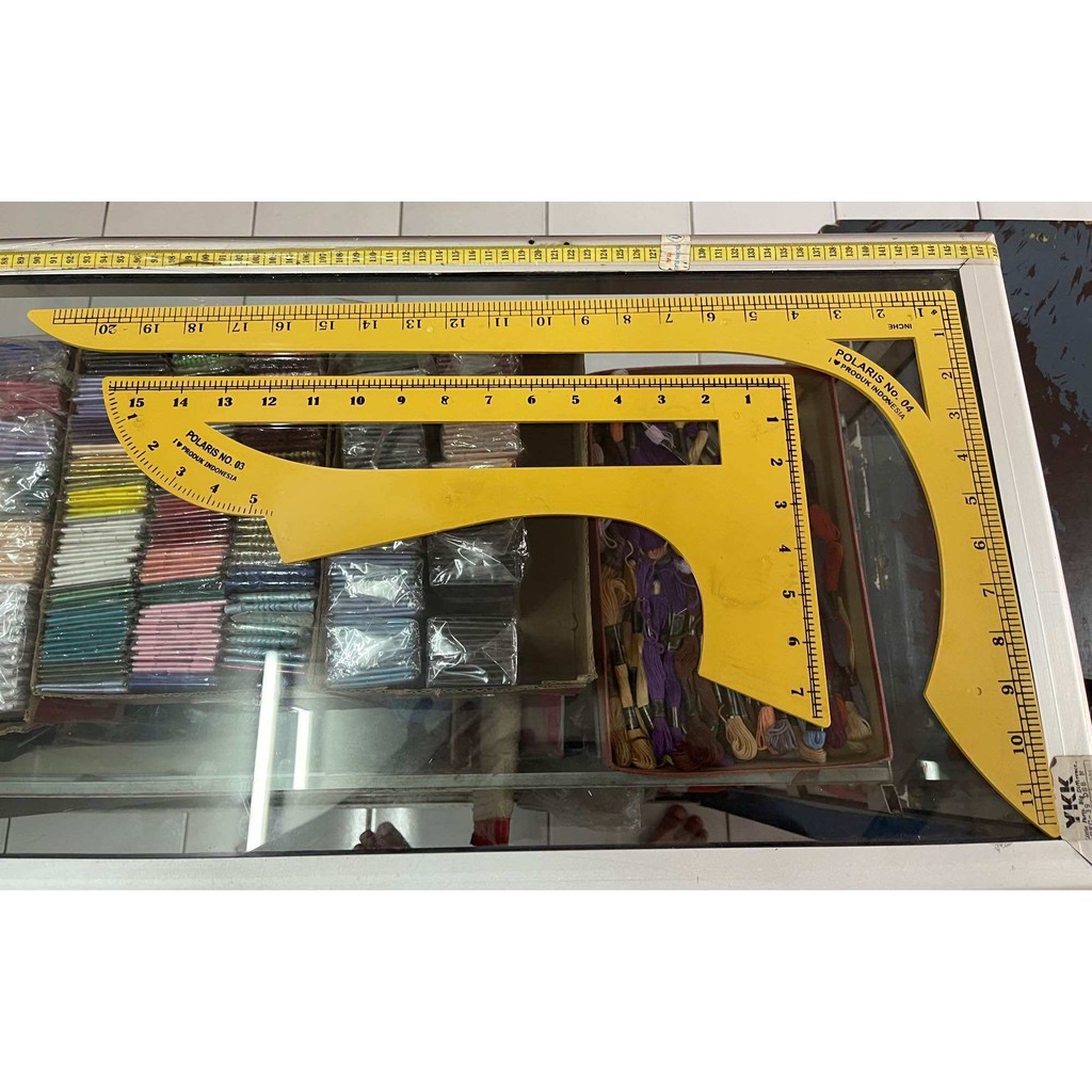 

Penggaris Pola Jumbo PS-02 (1 set: 2 pcs penggaris)