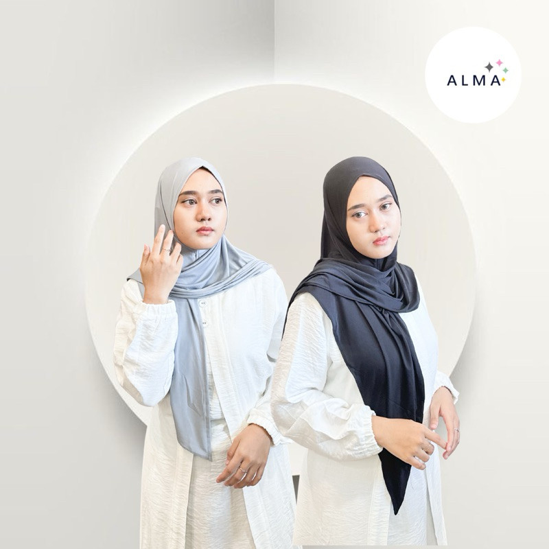 Hijab Segitiga Instan Jersey || Segitiga polos Instant