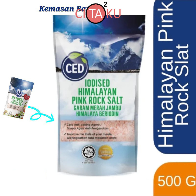 

500 gr CED Natural Himalayan Pink Rock Salt Garam Himalayan