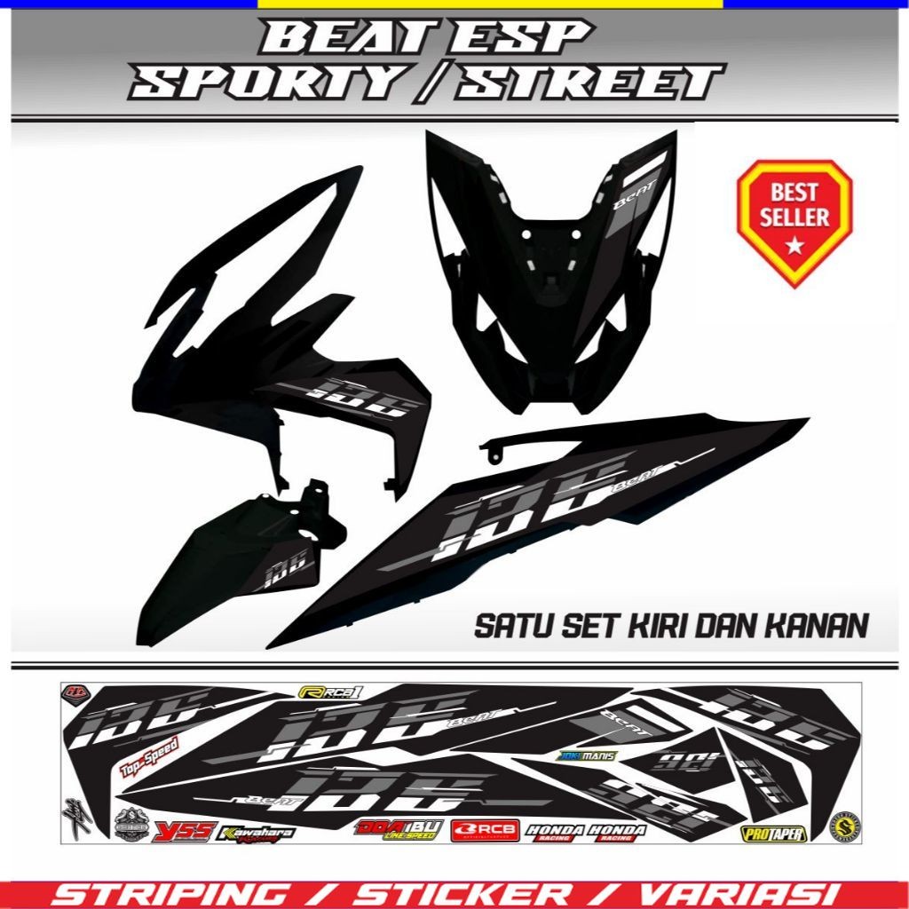 STRIPING BEAT ESP 2017 / STIKER BEAT STREET 2018 VARIASI STRIPING VARIASI
