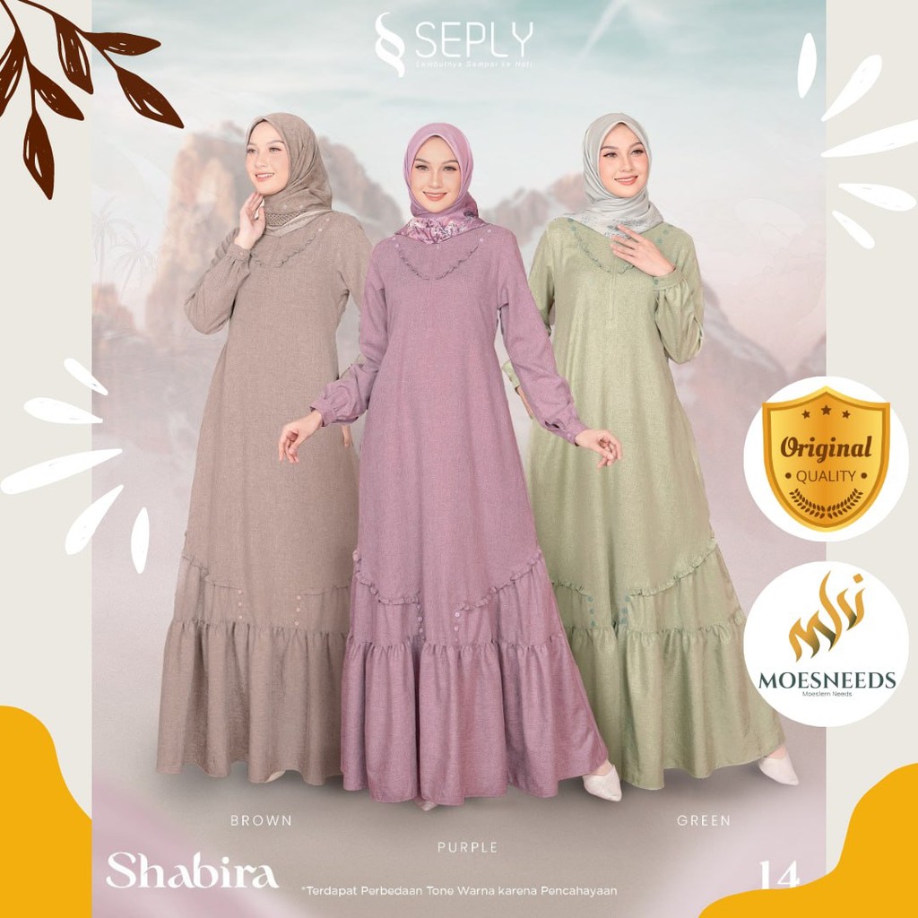 SEPLY Gamis Daily Polos Terbaru Shabira 14