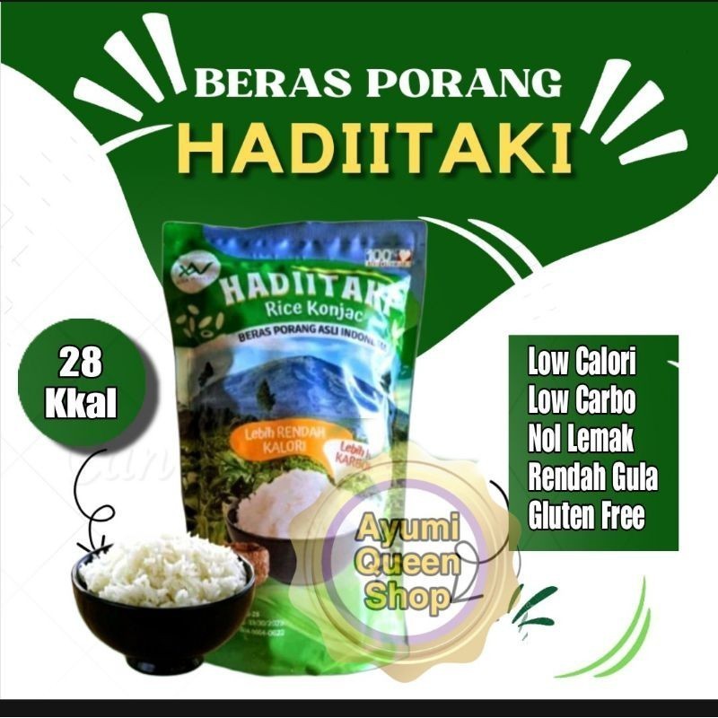 

HADIITAKI Beras porang Rice Konjac shirataki beras diet 1 Kg