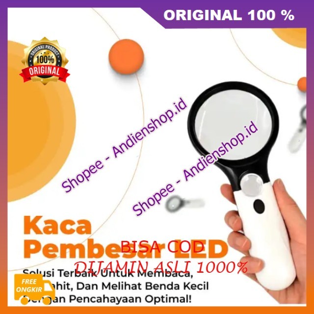 

Kaca Pembesar Led Magnifier Gelas Kaca Pembesar Dengan Lampu 3 LED Solusi Terbaik Untuk Membaca, Menjahit Dan Melihat Benda Kecil Dengan Pencahayaan Optimal 100% ASLI