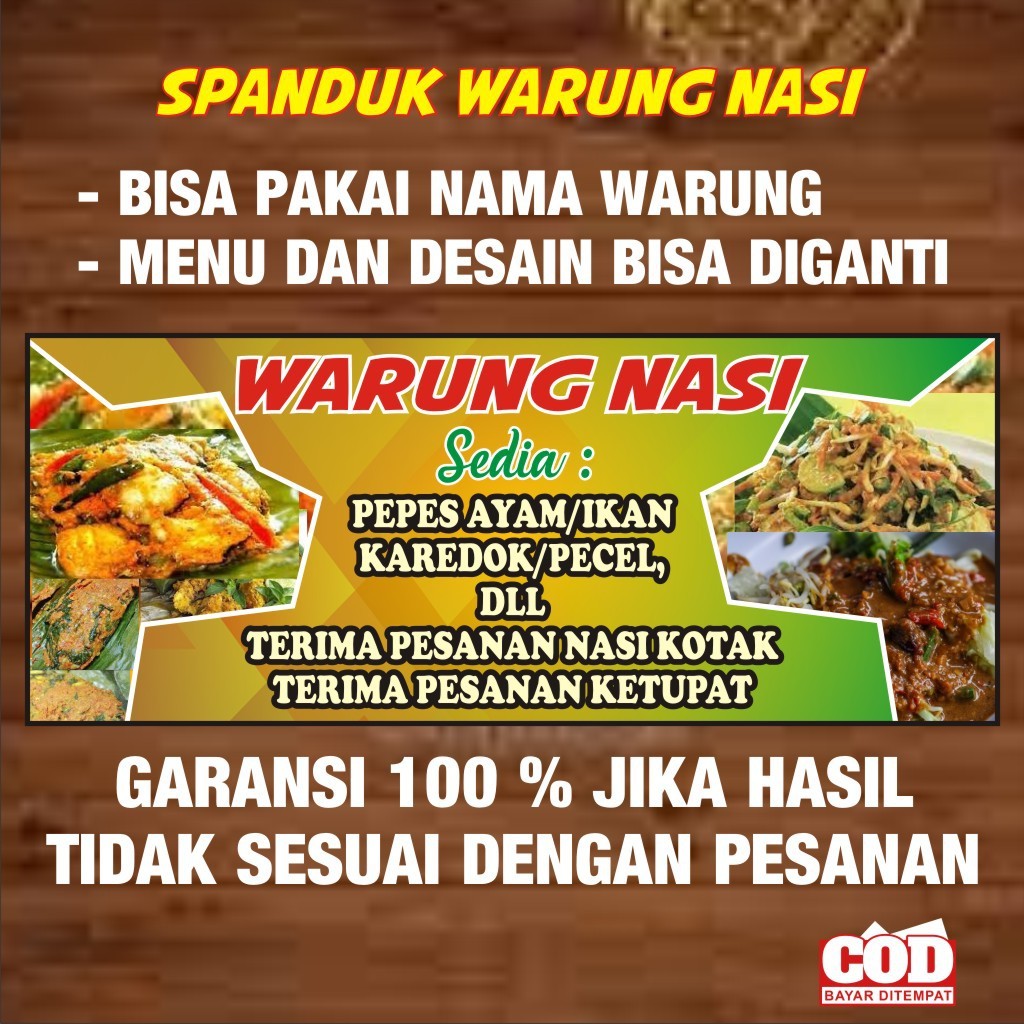 

Banner Warung Nasi Pecel Custom Desain - CingWangPrint