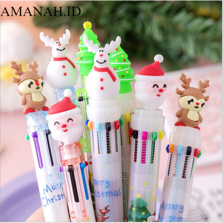 

Amanah.id Pulpen Cetek Natal / Pena Natal / Pen Natal 6 Warna