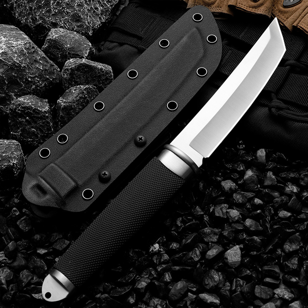 440 steel outdoor knife fixed blade wilderness survival knife men's gift rescue knife hiking hunting