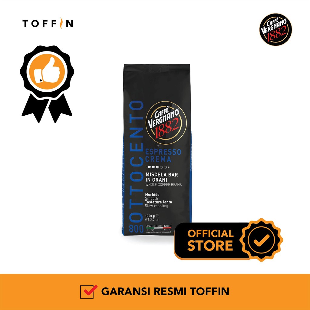 

Caffe Vergnano Espresso Crema 800 - Biji Kopi Vergnano 1 Kg