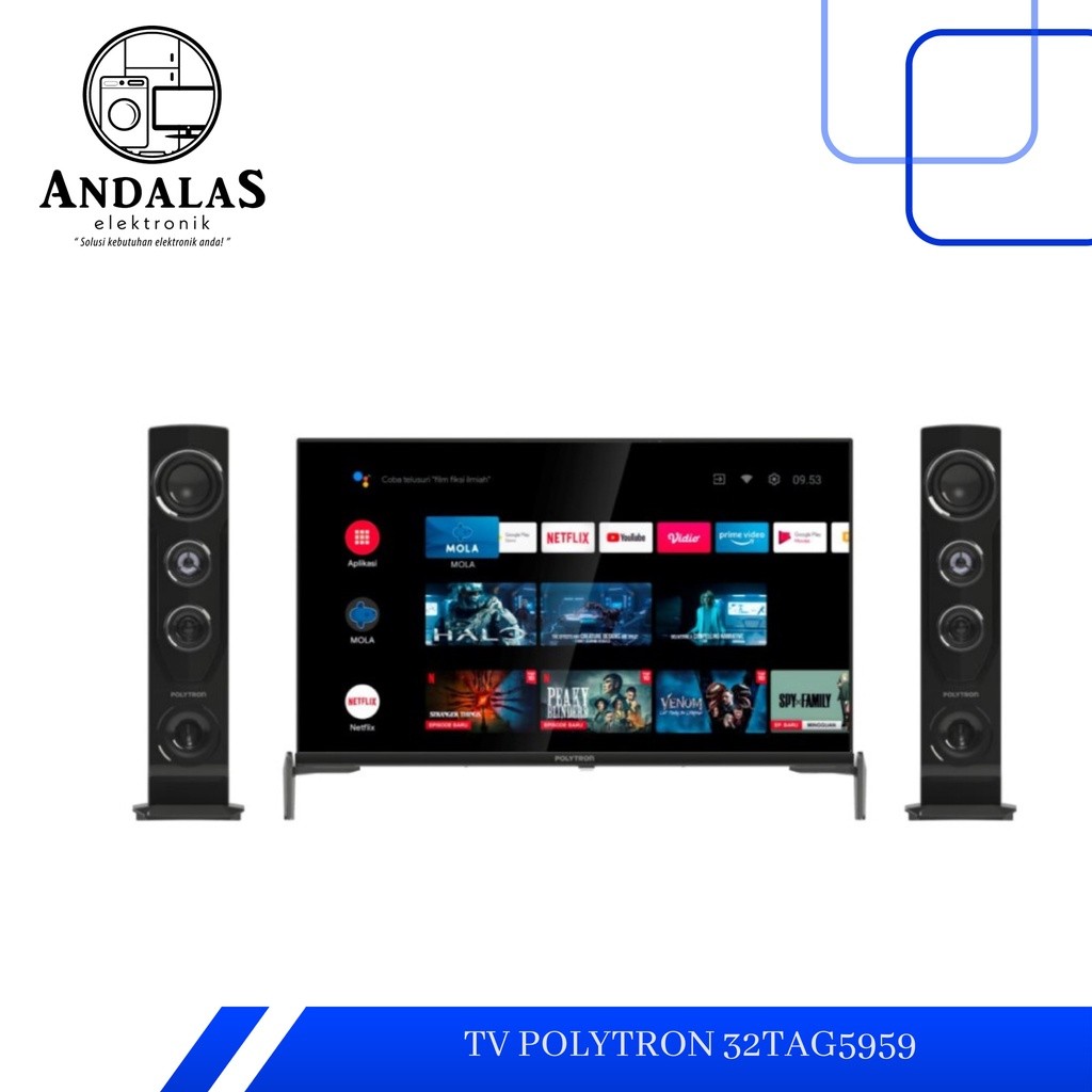 LED TV 32 Inch Polytron Full HD Android TV PLD-32TAG9855 32TAG9855 32TG9055