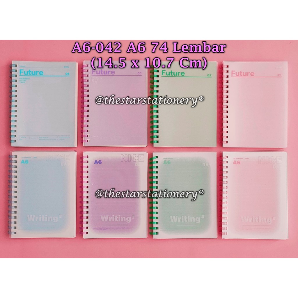 

(1 Biji) Spiral Note Book A6-042 / Notebook Mini A6 74 Lembar 14.5 x 10.7 / Notebook Ring