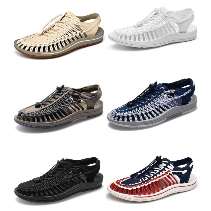 ✨TERLARIS - Sandal Gunung Sendal Pria Hiking Mendaki Sepatu Kulit Asli - 38