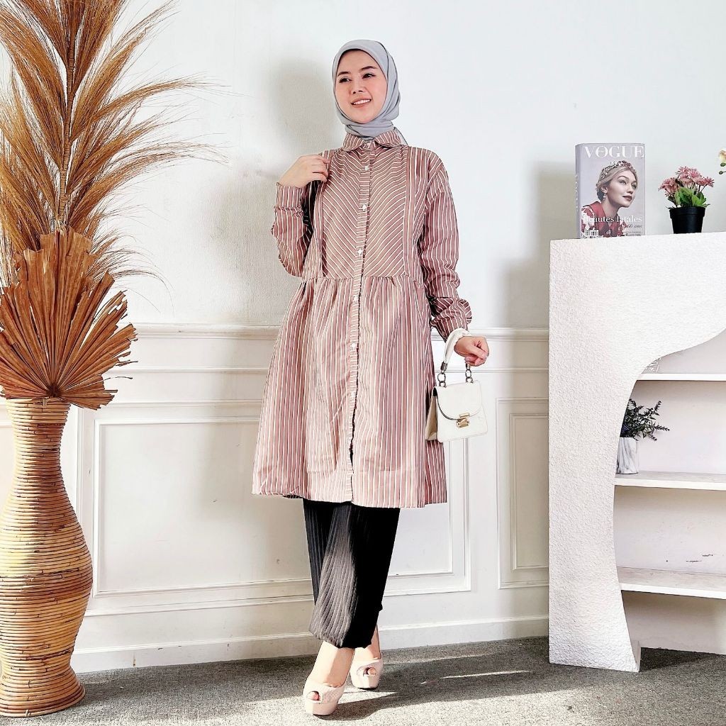 Ortwo - ZEC ATASAN TUNIK WANITA DARA / Tunik Saluria / TUNIK PAKAIAN MUSLIM / LONG TUNIK WANITA TERB