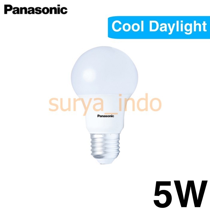 LAMPU LED 5 WATT PUTIH PANASONIC 6500K BOHLAM E27 LAMPU HEMAT ENERGI COOL DAYLIGHT