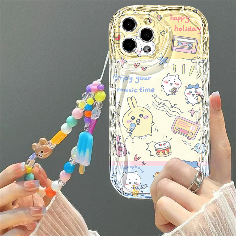 Case For Xiaomi Poco X6 5G X5 POCO M6 PRO C65 C55 C40 M3 Pro X3 GT X3 NFC M3 Lanyard Cute Yellow Bot