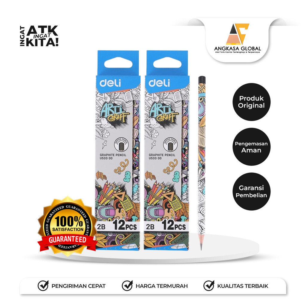 

DELI PENSIL GRAFIT MOTIF GRAFFITI/ GRAPHITE PENCIL GRAFFITI PATTERN EU53300 (1LSN/ 12PCS)