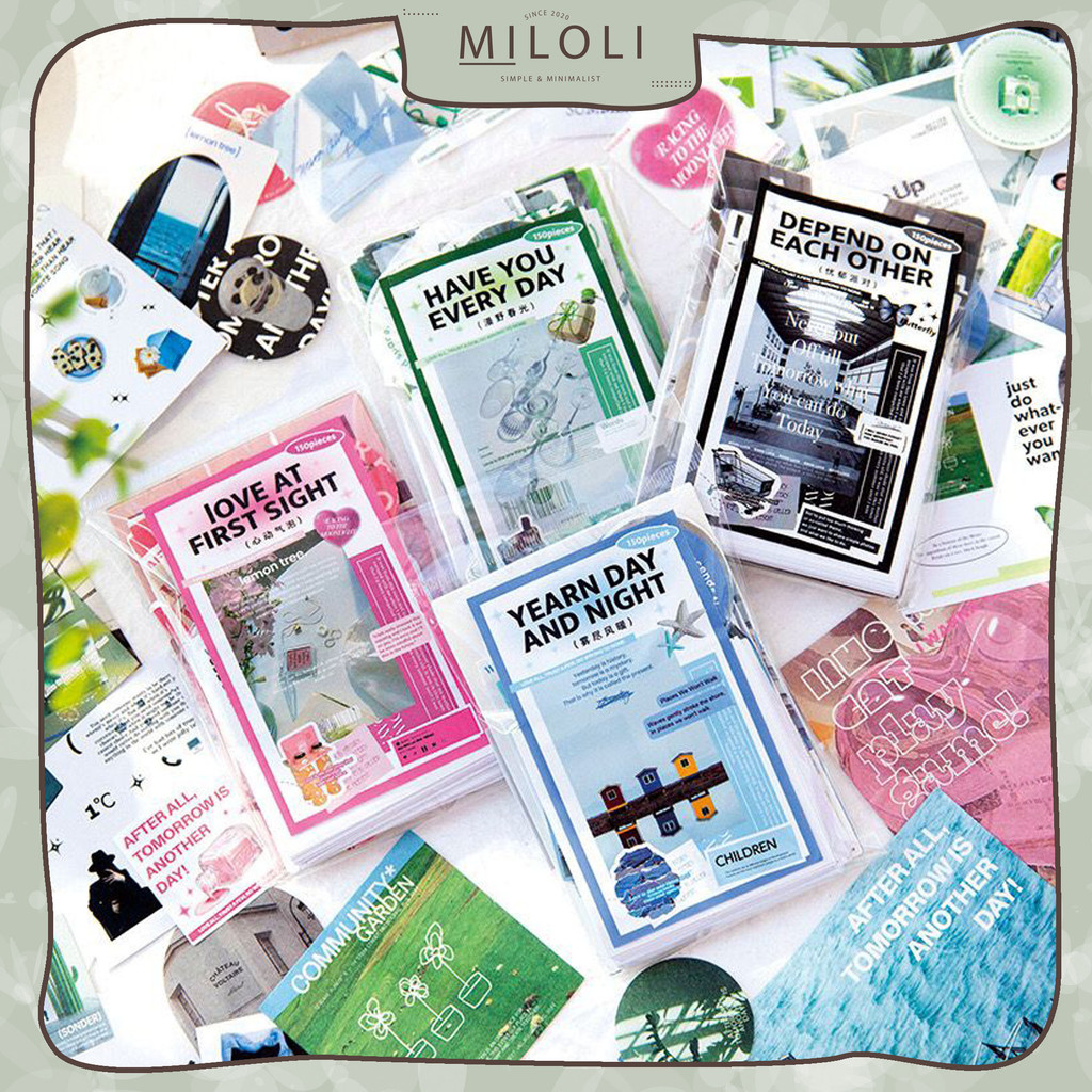 

[MILOLI] 150Pcs PLANT SCENERY CUTE Stiker DIY Diary Sticker Jurnal BUJO Planner Deco Stiker Hias - B0486