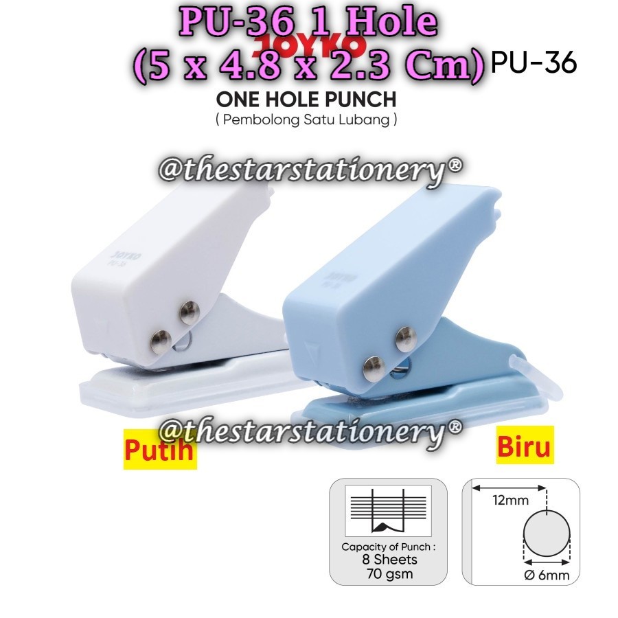 

(1 Biji) Punch Joyko PU-36 / Pembolong Kertas Satu Lubang One Hole Punch Joyko PU36 / Joyko PU 36