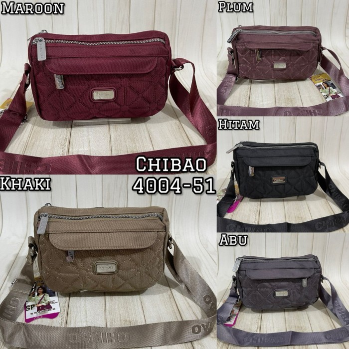 TAS SELEMPANG CHIBAO BORDIR 4Sleting CB4004 - Hitam