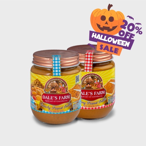 

Halloween Bundling Dale’s Farm Peanut Butter Creamy & Crunchy 250gr - Selai kacang