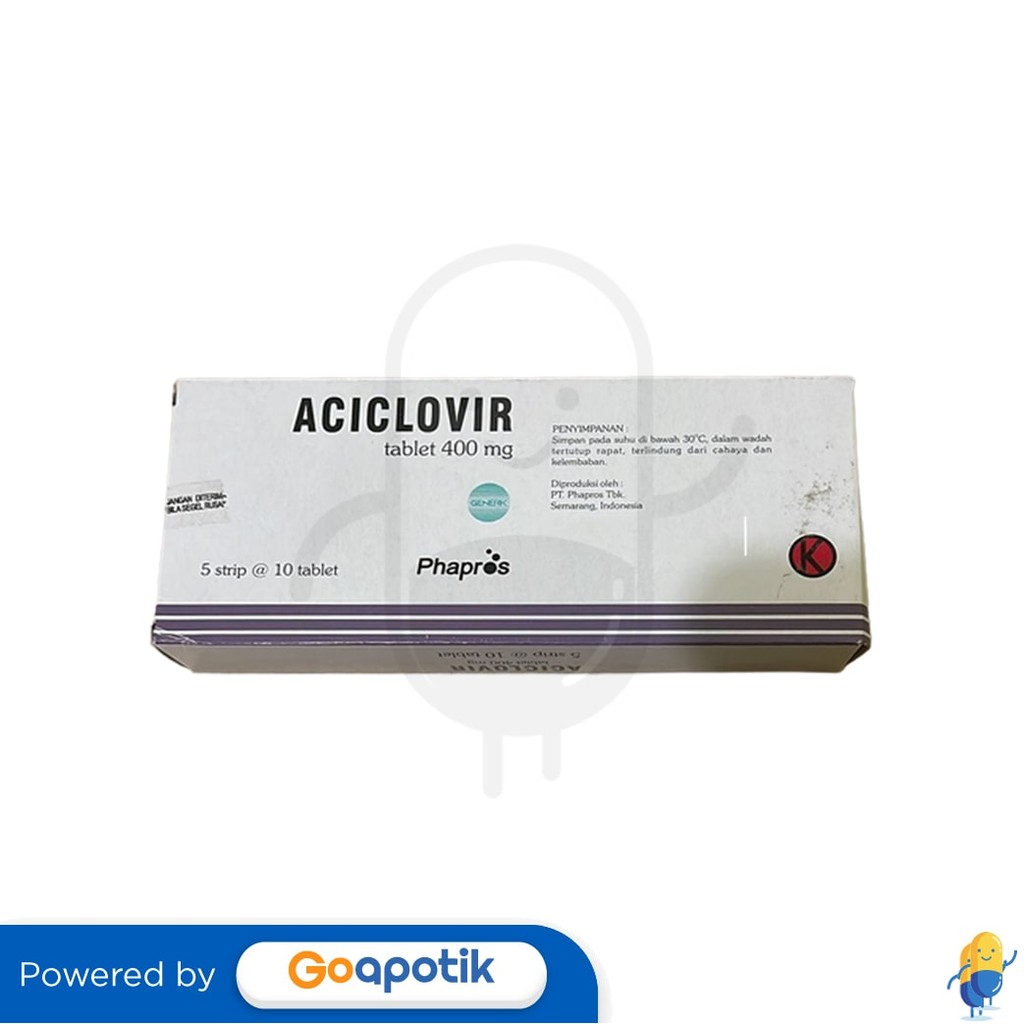 Aciclovir Phapros 400 Mg Box 50 Tablet