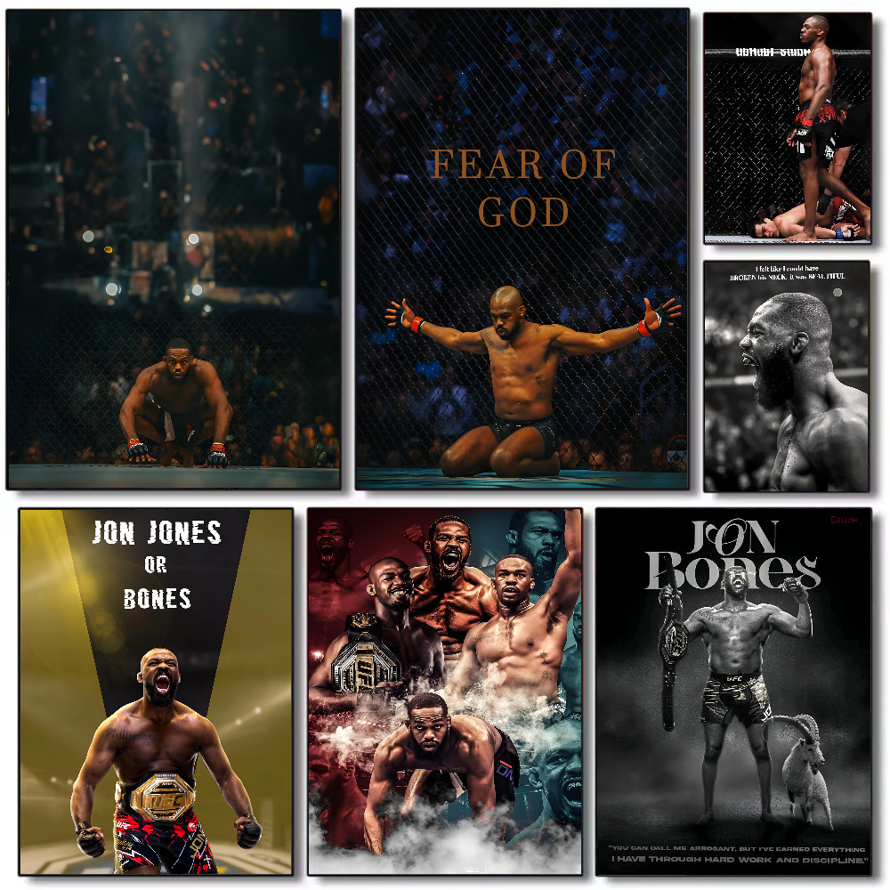 MMA boxer J-Jon Jones Poster HD art sticky wall waterproof home living room bedroom bar aesthetic de