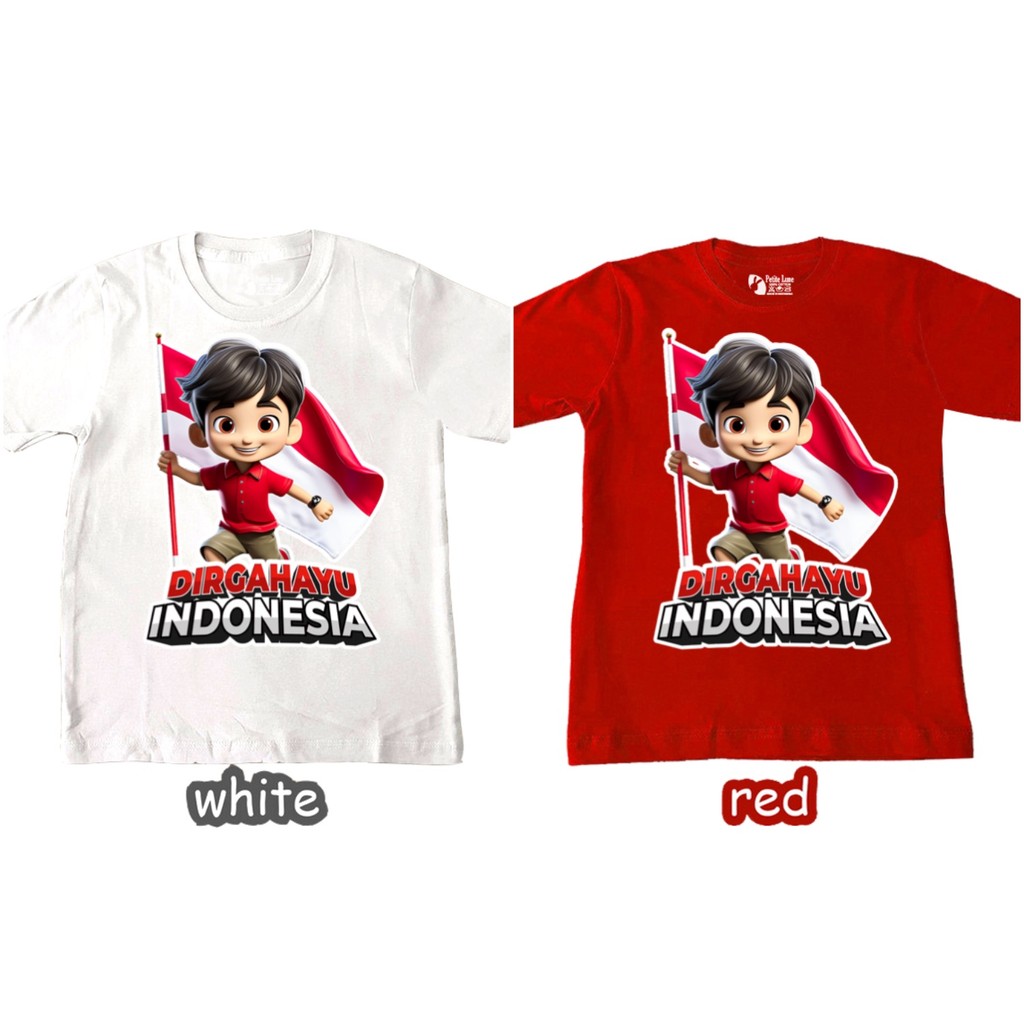 [MMW] BISA INSTANT ATASAN KATUN ANAK MERAH MDK11 Kaos Sablon Merah Putih Topi COD Cewek Cowok Garuda