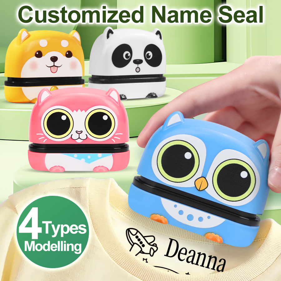 

149pcs Customized Name Stamp Paints Personal Baby Engraved Waterproof Non-fading Kindergarten Name Seal New student gift set