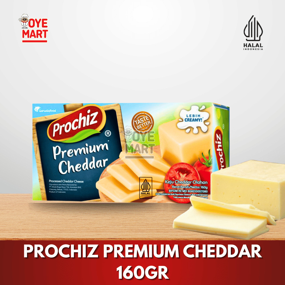

PROCHIZ PREMIUM CHEDDAR 160GR / KEJU PARUT