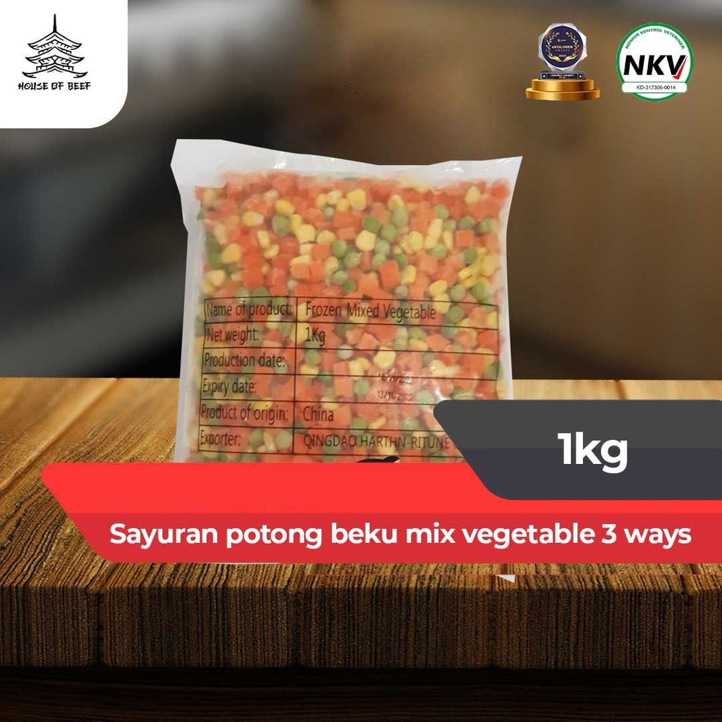 

Sayuran Potong Beku Mix Vegetable 3 Ways 1 kg