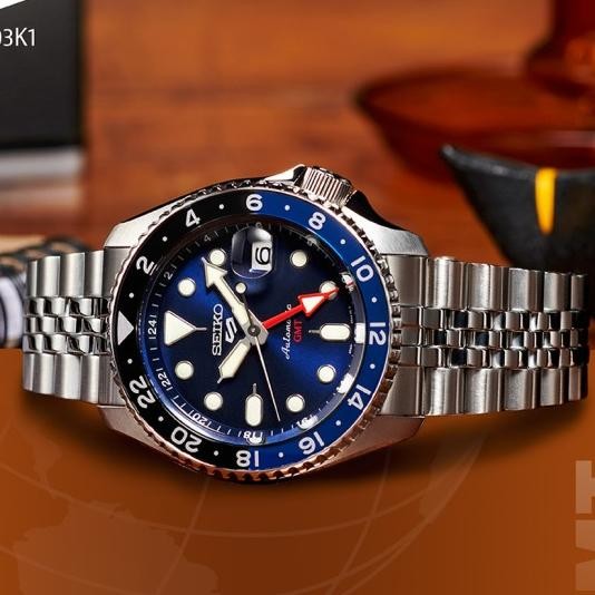 JAM TANGAN PRIA SEIKO 5 SPORTS GMT SSK003K1 SSK003 AUTOMATIC ORIGINAL